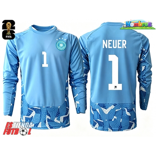 Alemania Manuel Neuer #1 Portero Segunda Equipación Mundial 2026 Manga Larga Alemania Manuel Neuer #1 Portero Segunda Equipación Mundial 2026 Manga Larga